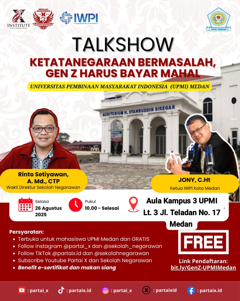 Talkshow: Ketatanegaraan Bermasalah, Gen Z Harus Bayar Mahal